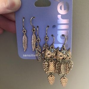 Gold Dangly Earring Set